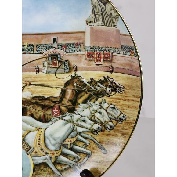 Ben Hur American Classics Gerald Mermer Year 1983 Porcelain 9 1/4" Decor Plate - Picture 5 of 11